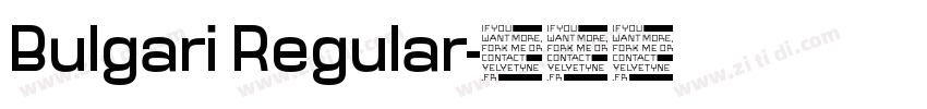 Bulgari Regular字体转换